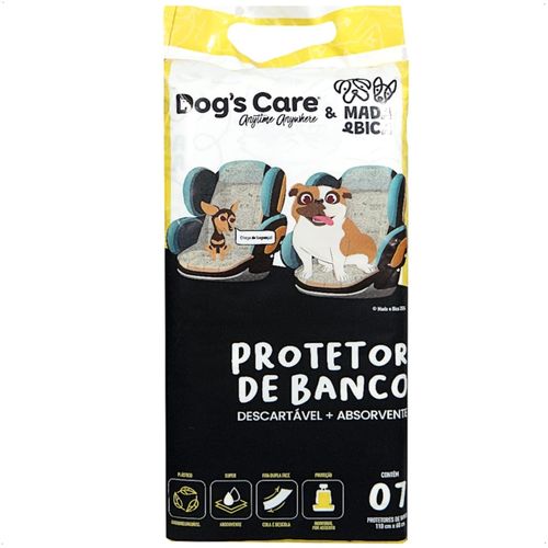 PROTETOR DE BANCO DOGS CARE MADA E BICA COM 7 UNIDADES 110CM X 60CM